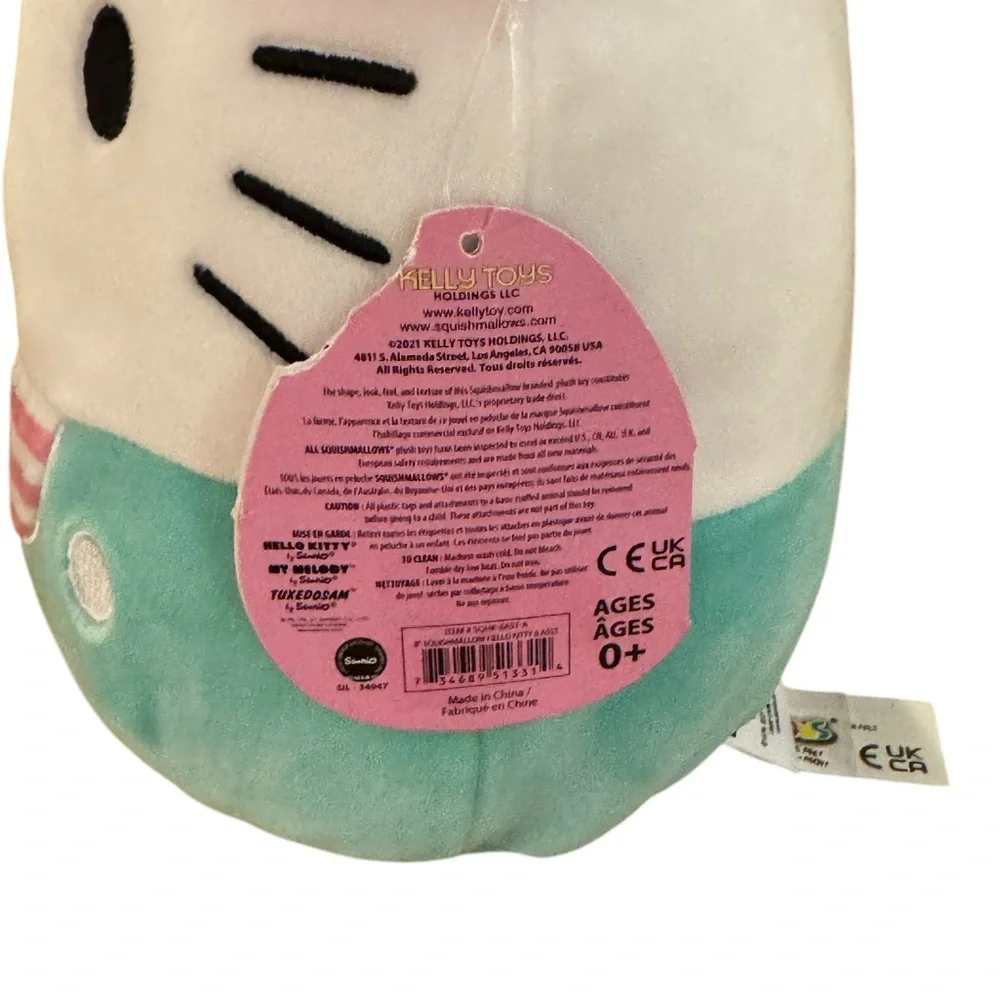 ❌SOLD❌ Hello Kitty 8” Squishmallow with Partially-torn Tag - Picture 4 of 7